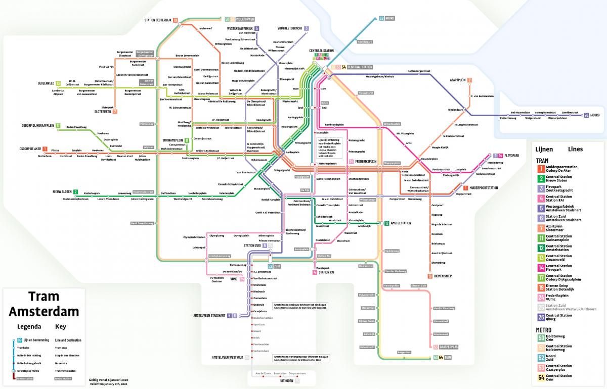 amsterdam raitiovaunu kartta Amsterdam raitiovaunu kartta   Kartta raitiovaunu Amsterdam 